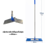 Cây thẳng lau ẩm 60cm bản Full inox
