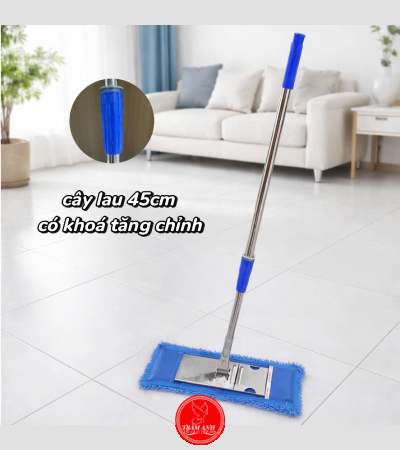 Cây tăng đưa lau ẩm 45cm bản Full inox